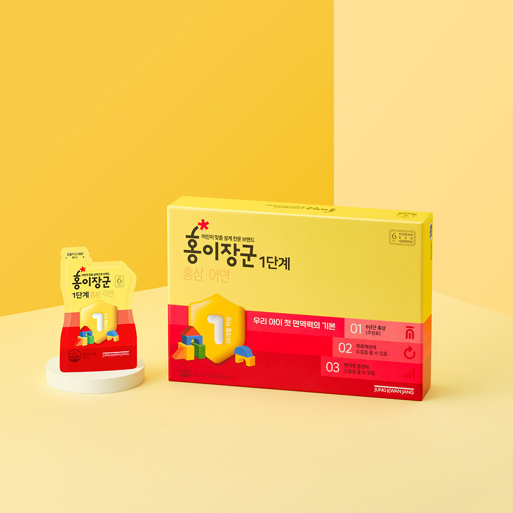 정관장 홍이장군 1단계 15ml 30포 (만 3세 이상 어린이 홍삼)