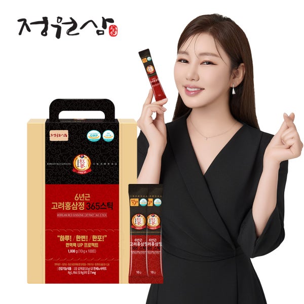 [정원삼] 6년근 고려홍삼정 365스틱 100일분 대용량 홍삼스틱 면역력