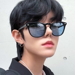 빅사이즈 남자 여자 블랙 블루 핑크 뿔테 틴트 편광 변색 선글라스