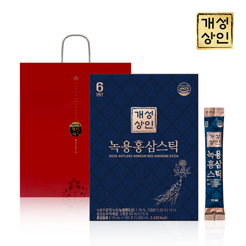 개성상인 녹용홍삼스틱 10mg 100포, 1개