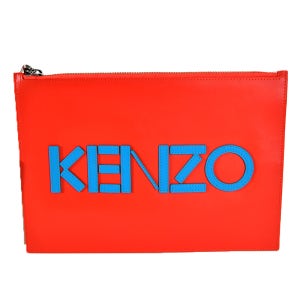 기획 5국내품 겐조 클러치백 F855PM502 L46 21 오렌지 블루 레더 패치로고 남자 선물포장