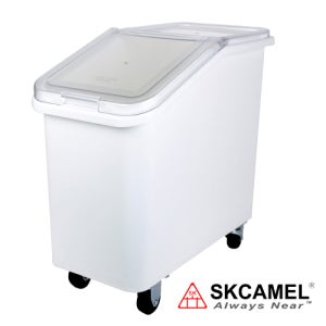 SKCAMEL 이동식 식자재보관통 업소용식재료보관함 밀가루통 100L, 140L