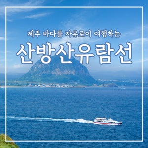 제주 산방산유람선 승선권+자연인족욕 체험 / 제주 여행 유람선 가족여행