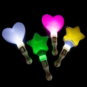 야광 LED 하트, 별 야광봉 (소) 야광나라 LED 응원봉 콘서트 파티 클럽 형광봉 이벤트용 야광스틱 별야광봉 하트야광봉