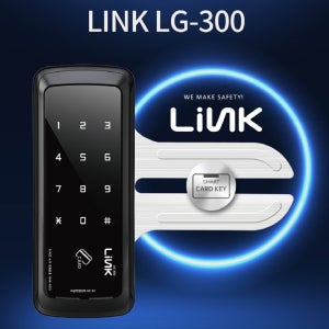 자가설치 링크 LG-300 강화유리문도어락 카드키4 상가