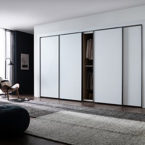 에넥스 매트 화이트 E0 드레스룸 안방 슬라이딩 옷장 붙박이장 30cm