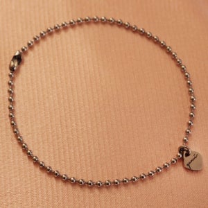 미니드롭 하트 써지컬 발찌