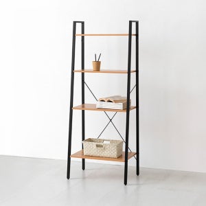 MOBLAC 선반 600 넓은 600x350x1480mm, 4단, 블랙 7949.4791