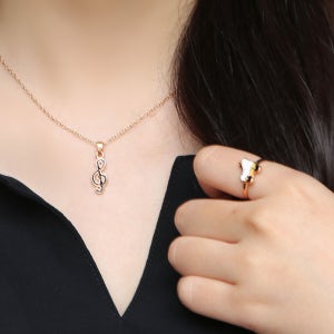 핑크풋 악세사리 세트 목걸이 반지
