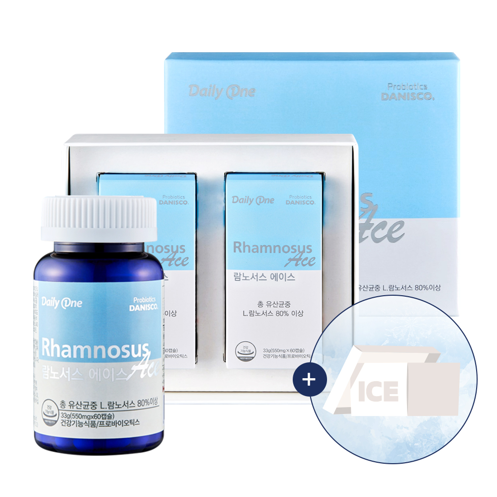 <b>데일리원</b> 람노서스 에이스 아기 키즈 신생아 100억 생 유산균 60캡슐, 2개