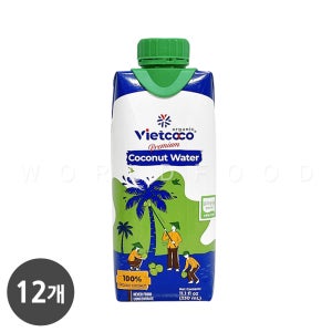 비엣코코 유기농 코코넛워터 330ml 12개