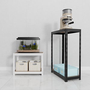 랙셈블 수납선반 다용도 다용도실 주방 무볼트 팬트리 랙 선반 400300450 2단