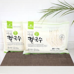 마포 생 칼국수 1.4kg 소분형 7묶음 바지락 닭 장 칼국수 전골사리 면