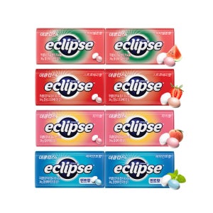 [슈퍼적립] 이클립스 페퍼민트+워터멜론+피치+스트로베리 4종 각2개 (총 8개입)
