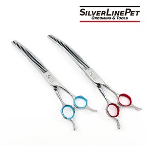 실버라인펫 MDC 강아지 지우개 요술 커브가위 2세대 7인치 7.5인치 애견 미용가위