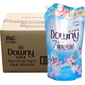 다우니 섬유유연제 레몬그라스와라일락 리필 1.6L 6개