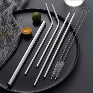 리빙안 스테인리스 텀블러 빨대 버블티빨대 세척솔