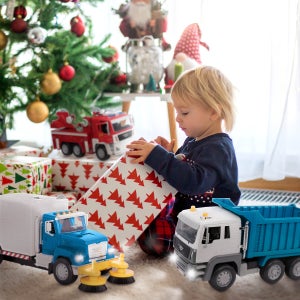 드리븐 리얼 작동 시리즈 중장비 트럭 자동차 장난감 포크레인 소방차 굴삭기