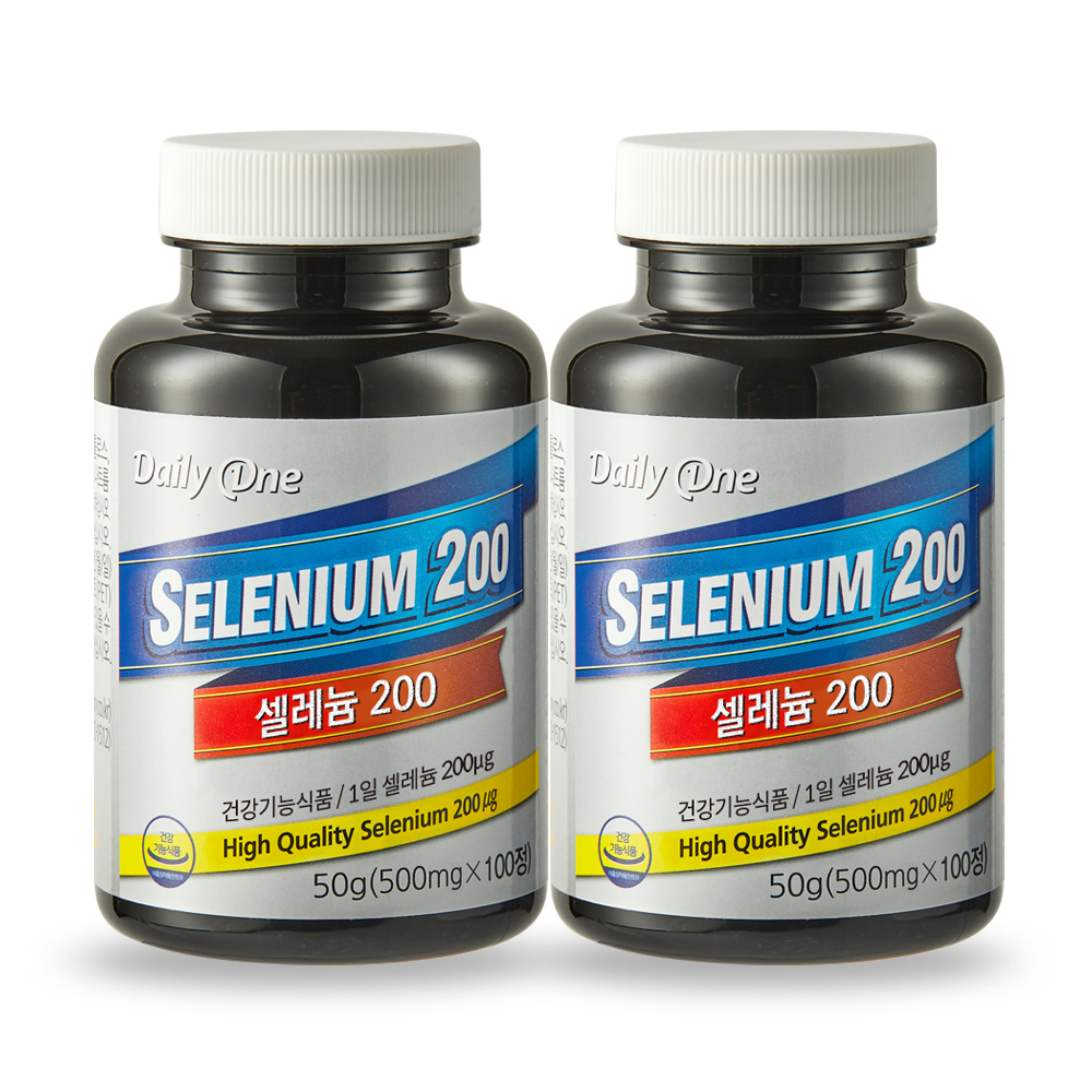 데일리원 셀레늄 <b>200</b> <b>셀렌</b> 영양제 대용량 100정, 2개