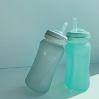 [에브리데이베이비] 파스텔 유리젖병 빨대컵 240ml