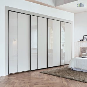 솔리에 노아 그레이 슬라이딩 붙박이장 무료설치 E0등급 240cm(8자) (슬라이딩 댐퍼증정)