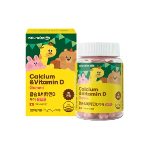 네추럴라이즈 칼슘&비타민D 꾸미 딸기맛 어린이 키즈 60구미, 1개