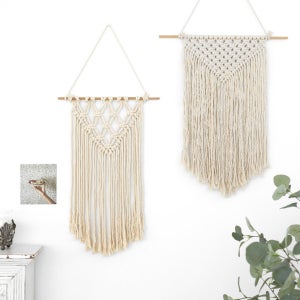 네츄럴 마크라메 빈티지 코튼 벽장식 홈 카페 인테리어 벽걸이 북유럽 월행잉 소품 태피스트리