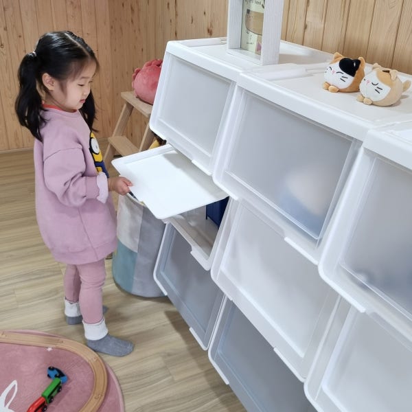 [1+1]슬라이딩수납함 리빙박스 펜트리수납함 장난감 보관함
