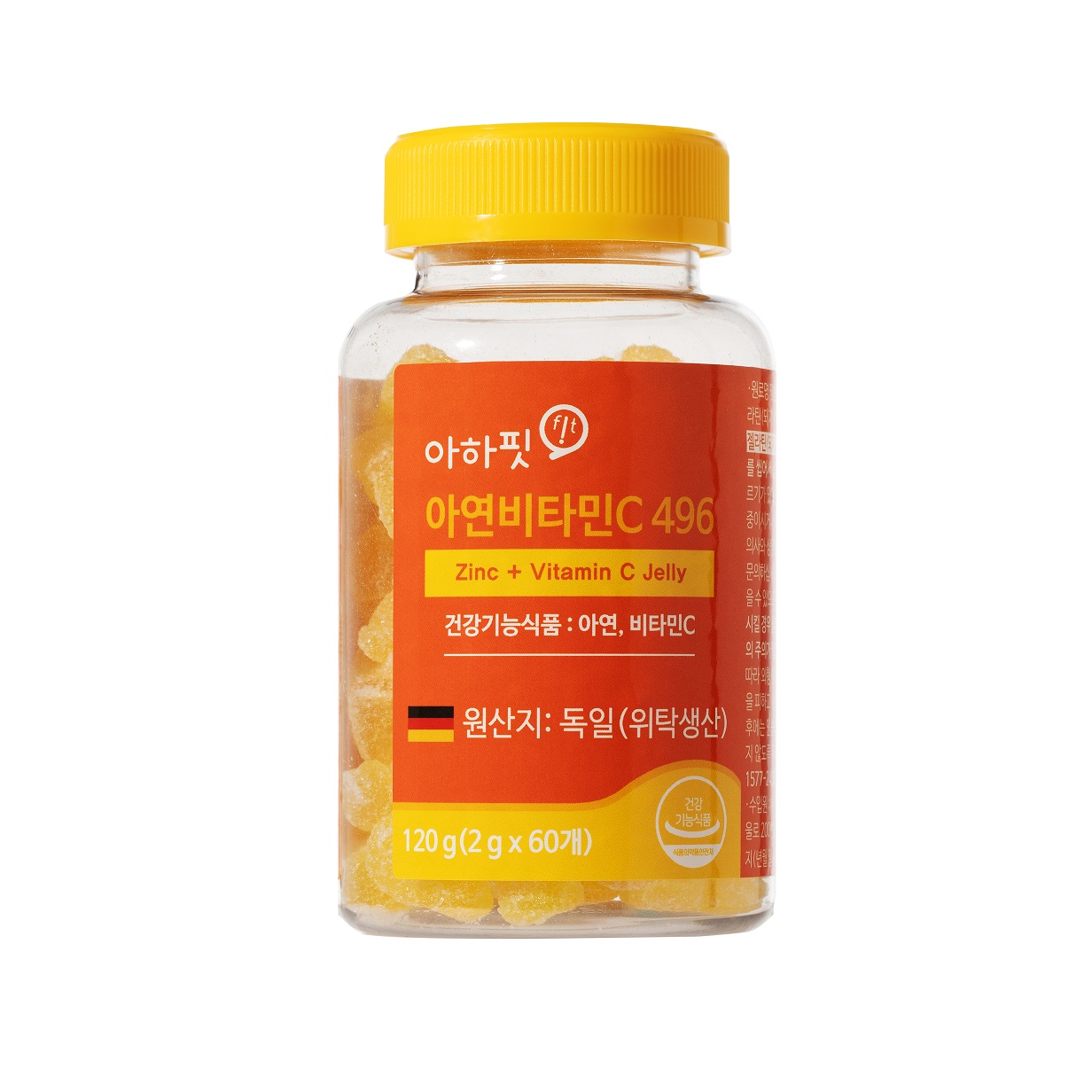 [아하핏 비타민젤리] 아연 비타민C (2g x 60개) 60구미, 1개