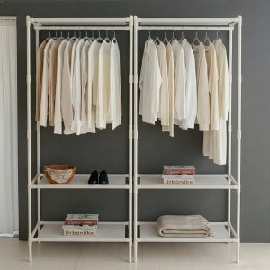 시스템행거 무볼트 싱글 드레스룸 철제 옷걸이 행거 스탠드옷걸이