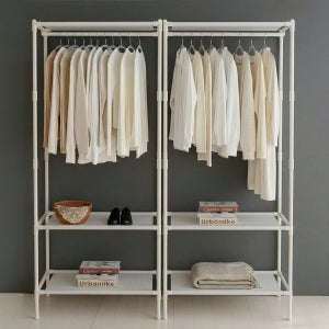 시스템행거 무볼트 싱글 드레스룸 철제 옷걸이 행거 스탠드옷걸이