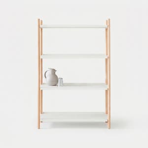 GRUET 선반 905 넓은 4단 905x380x1351mm, 4단, 화이트 8399.2321