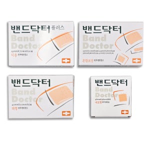밴드닥터 일반밴드 반투명반창고 덕용(플러스) 대형 혼합형 네모형 선택10개