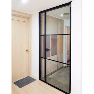 친환경 도장 슬림 가마찌 비대칭 여닫이 중문 아파트 교체 설치 시공