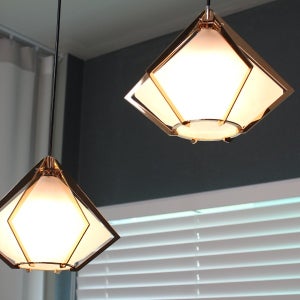 로다 2등 팬던트 다이아몬드 골드 프레임 식탁등