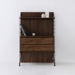 이지보 HERO 팬트리 수납장 ezb013 79x37x121, 4단, 코코아월넛 8003.1289