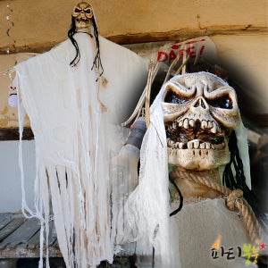 LED 빅 스컬 장식 1.75m / 할로윈 대형 장식