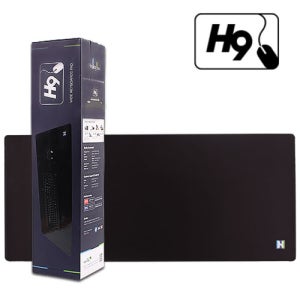 힐링쉴드 프리미엄 와이드 키보드 마우스 게이밍 장패드 블랙, H9