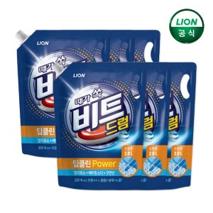 비트 딥클린 파워 액체세제 2L 드럼 리필 x 6개 /세탁세제, 딥클린 파워