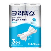 크리넥스 빨아쓰는 위생행주 화이트 (54+9)매X2롤