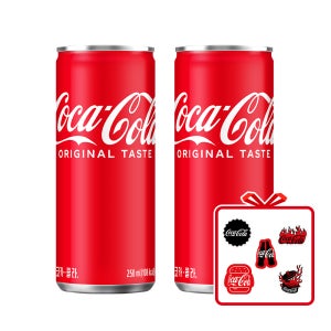 (공식) 코카-콜라 CAN 250ml 30개 + Coke&Meal 스티커팩 (옵션선택)