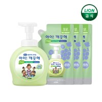 아이깨끗해 청포도 490ml 용기 x 1개 + 450ml 리필 x 3개 / 거품형 손세정제