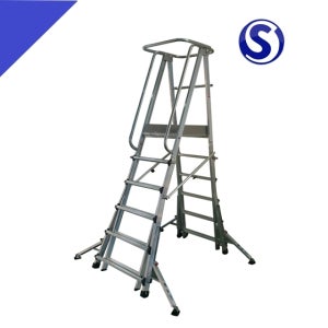 신양 S마크 말비계형 안전발판 산업용 작업대 6단 사다리 SYSF-06
