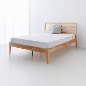 [매트리스패키지] JAKITO 원목침대 퀸 150200 고무나무 가로형