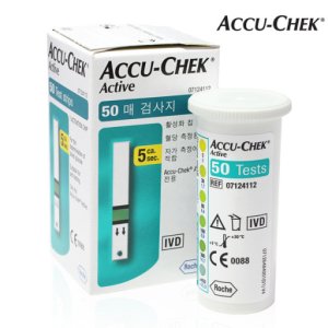 로슈 아큐첵 액티브 혈당검사지 / 액티브 혈당시험지 (50매) 당뇨소모성재료지원