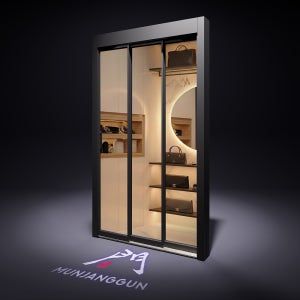 슬라이딩 3연동중문 시공설치 아파트 현관중문/스탠다드 일반투명유리