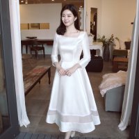 수자드레스 (대여) 스퀘어미카도dress/ 셀프웨딩 피로연 브샤 결혼식예복 돌잔치원피스