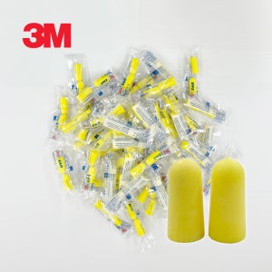 3M Taperfit2 이어플러그 끈없는 테이퍼형 귀마개 소음차단 옐로우, 50쌍