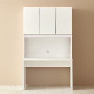 E0자재 학생 책상세트 1200x600x2000mm, 수납형 / 화이트 (RT2054)