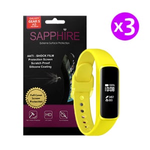 IDC 갤럭시 핏E 사파이어 방탄 곡면 풀커버필름 3매 1세트 SM-R375